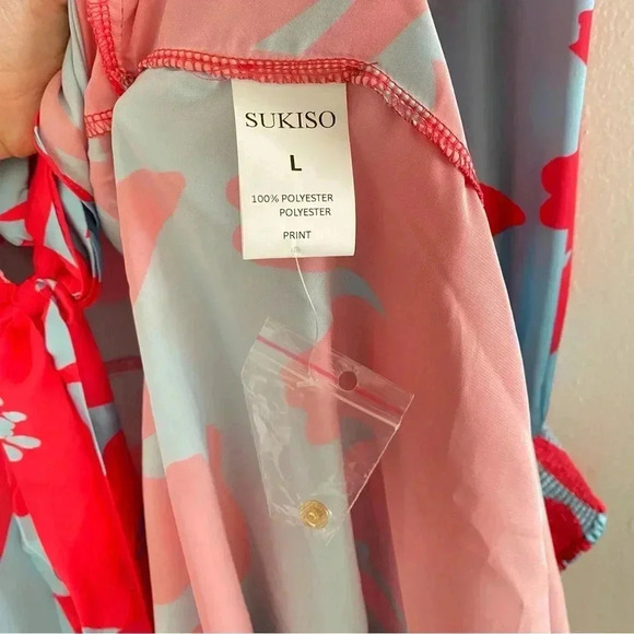 SUKISO WOMEN'S ELSA WRAP DRESS Large - Picture 8 of 11